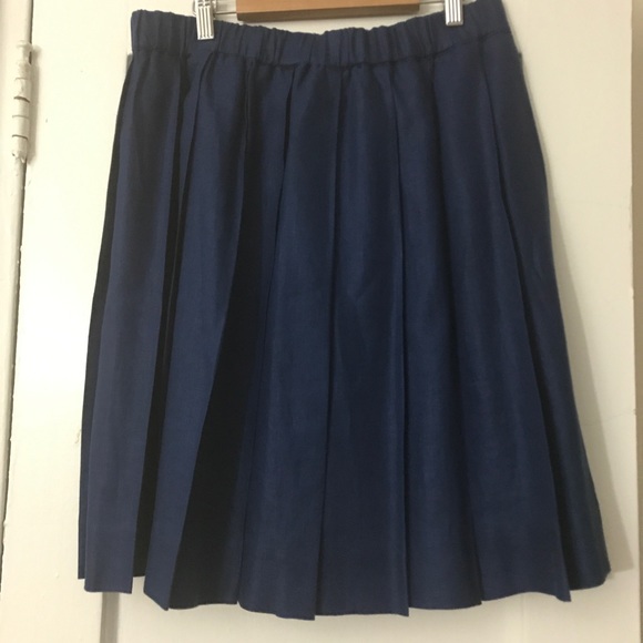 j.crew collection • stripe mix pleated midi skirt - Picture 5 of 6