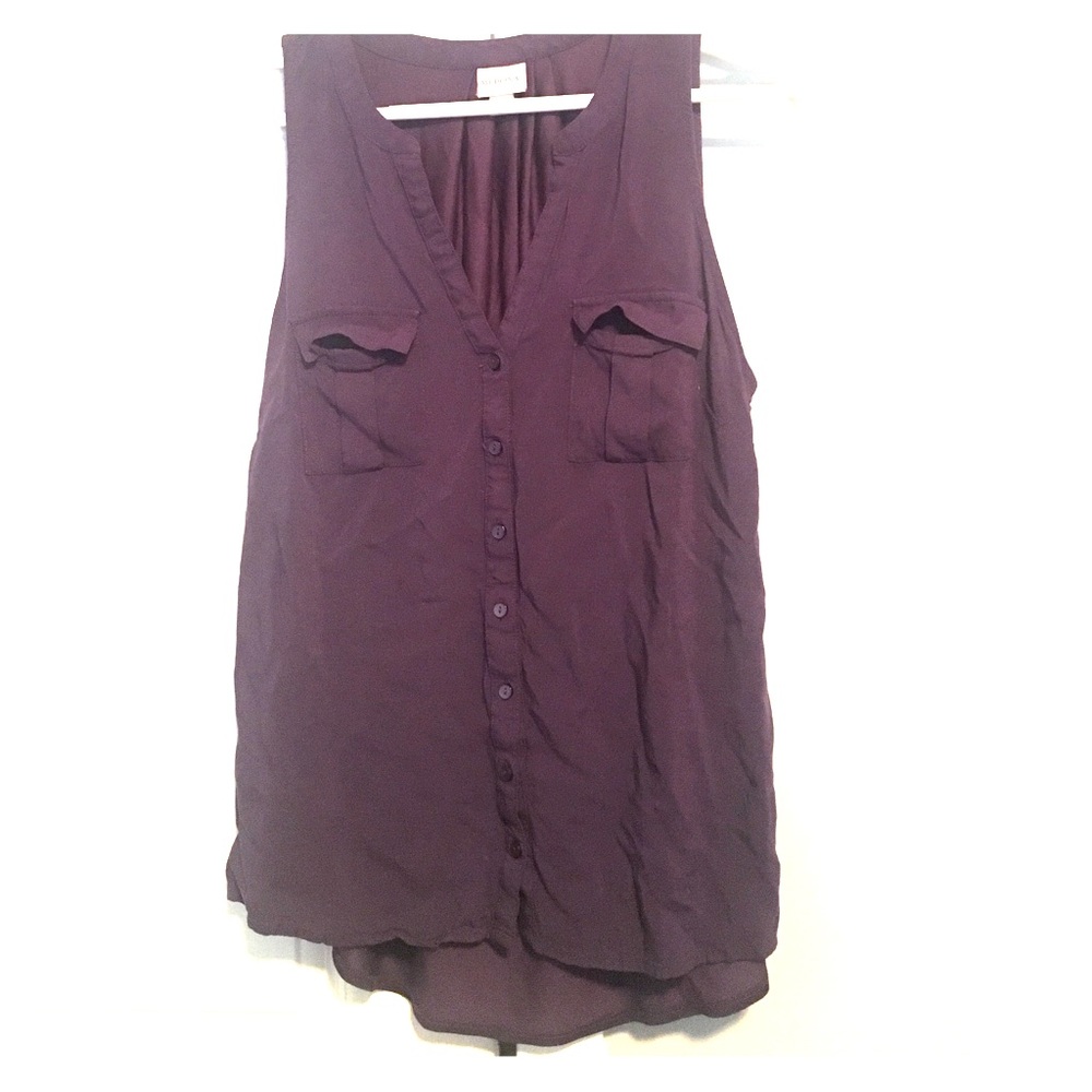 New Plum button down tank