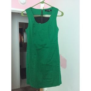 Short Green Dress with Black Caged Back Forever 21
