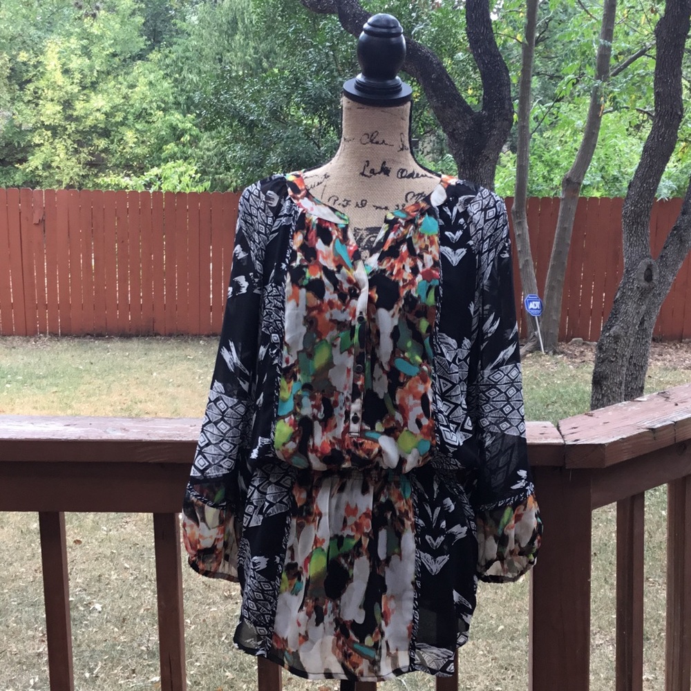 Multi colored tunic