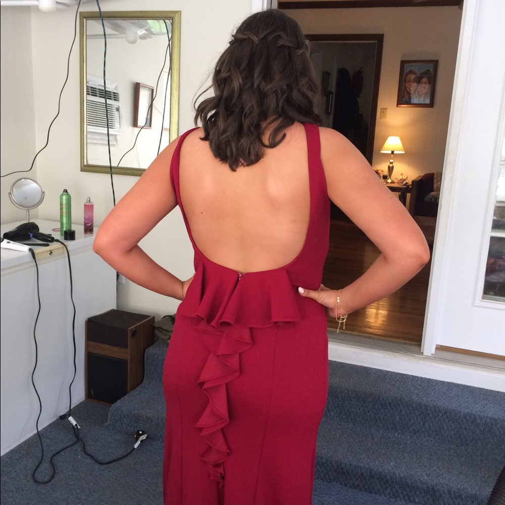 red/merlot formal or prom dress size 12 to 14