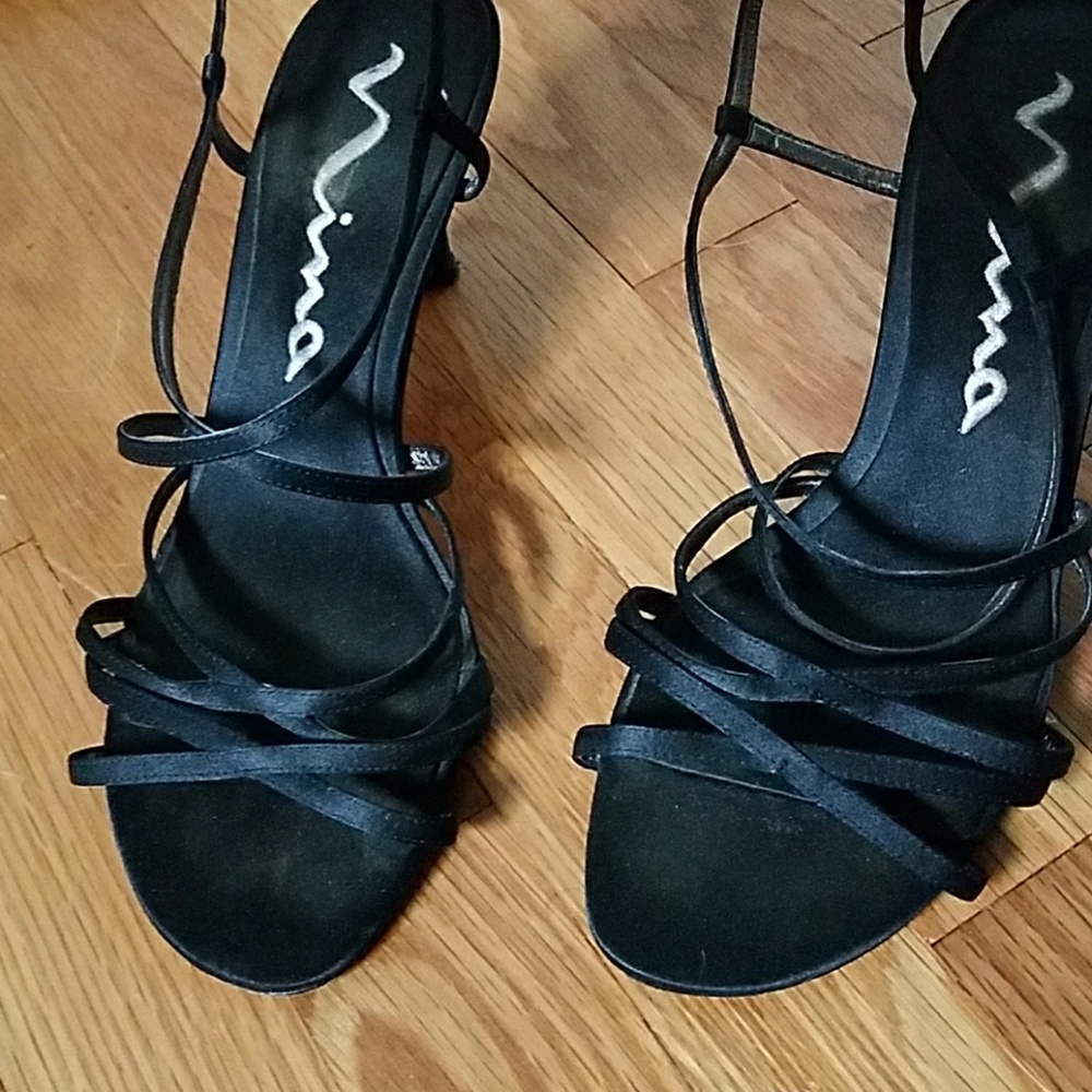 Black Strappy Heels
