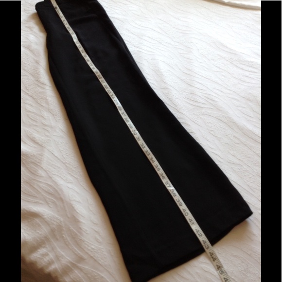 OLD MONEY VIBE NEW YORK & CO BLACK DRESS BELL BOTTOM PANTS 4 TALL - Picture 3 of 6