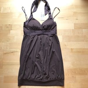 NWT love culture dress brown medium halter top mini