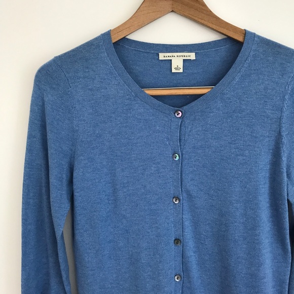 Blue Banana Republic Ruffle Hem Cardigan - Picture 2 of 7