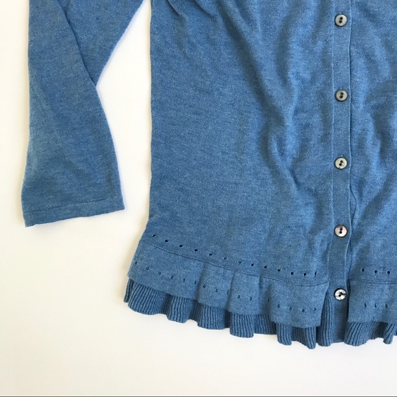 Blue Banana Republic Ruffle Hem Cardigan - Picture 6 of 7