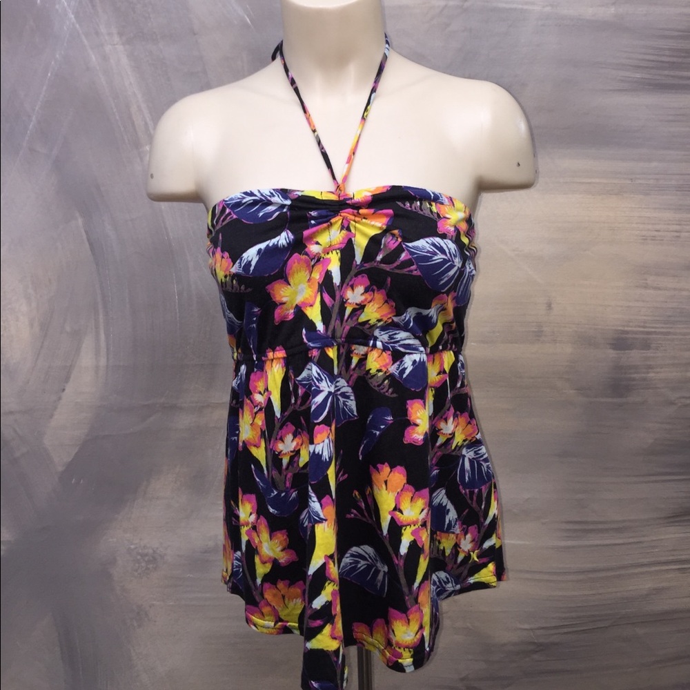 Hurley Floral Patterned Halter Top