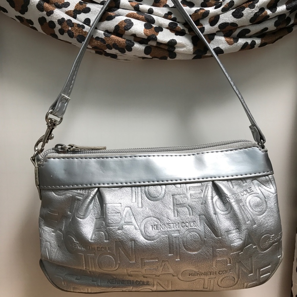 Kenneth Cole silver handbag