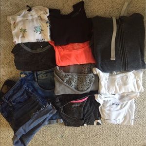 8 SHIRTS, 2 SHORTS AND A JACKET
