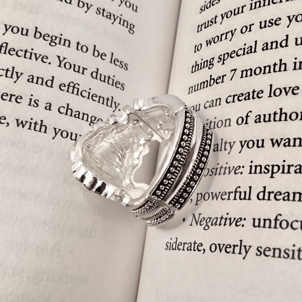 Inspirational Silver Tone Ring-LAST ONE - Picture 2 of 5