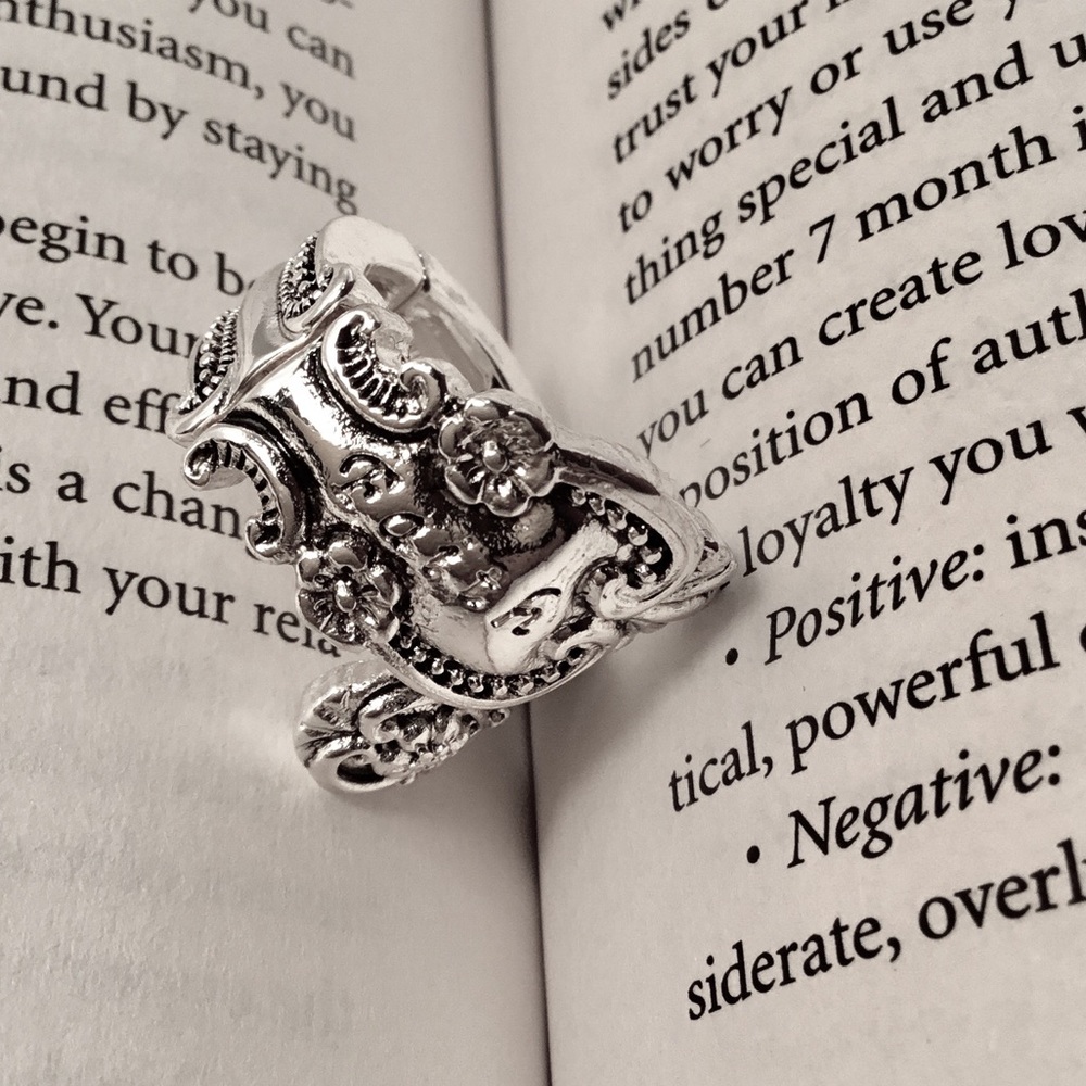 Inspirational Silver Tone Ring-LAST ONE - Picture 4 of 5
