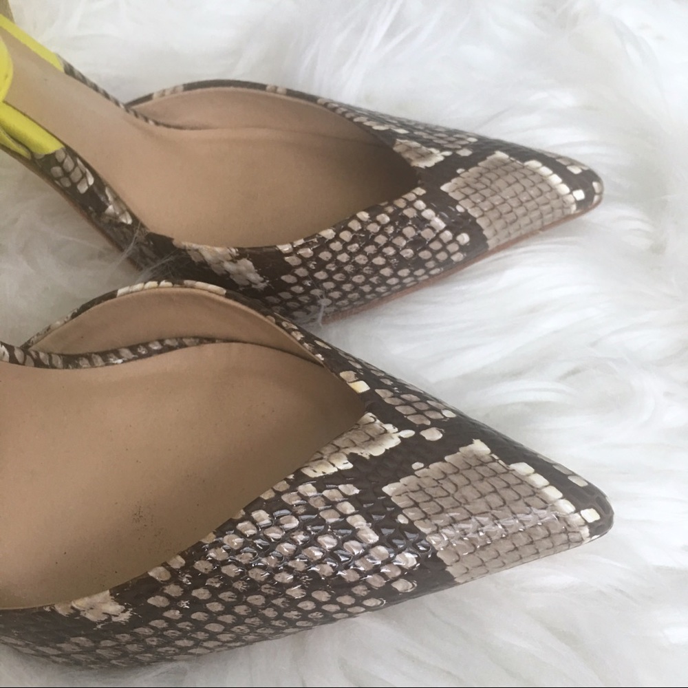 ALDO Rise Neon Yellow & Snake Print Mule - Picture 4 of 4