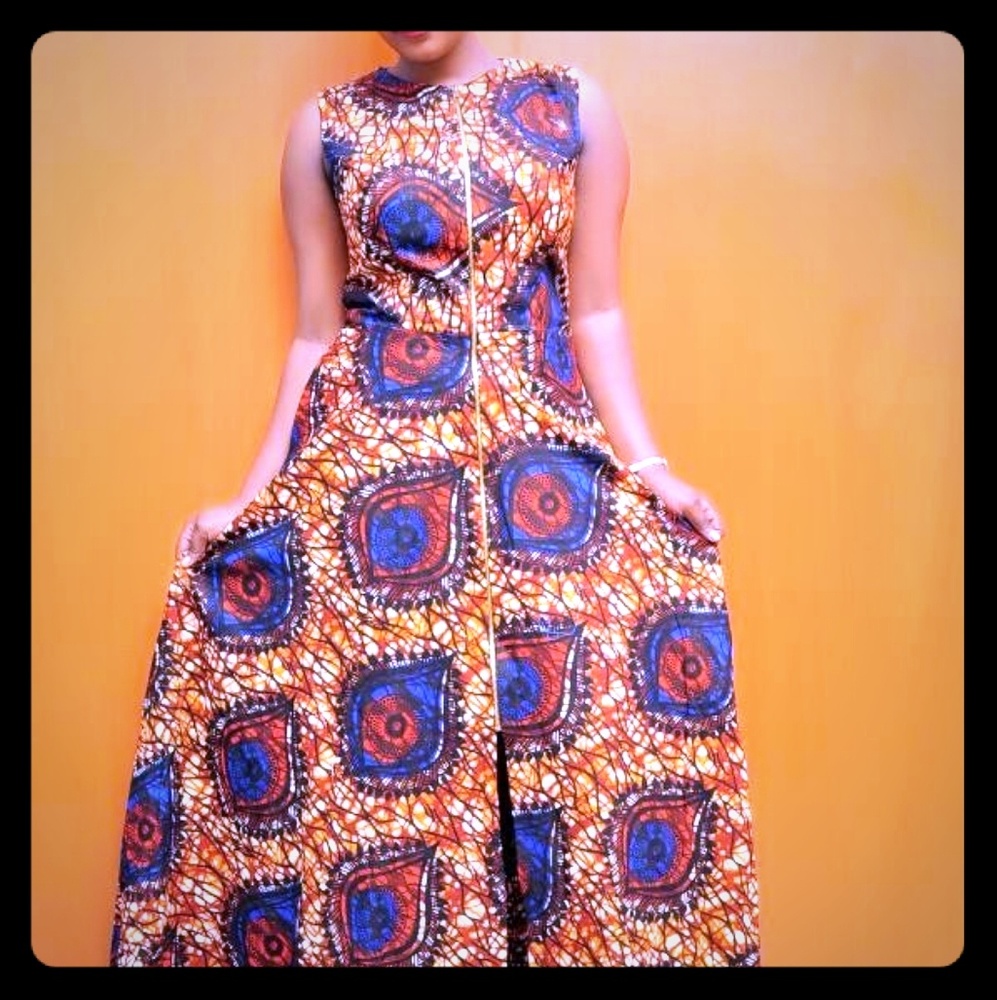 Maxi African print dress