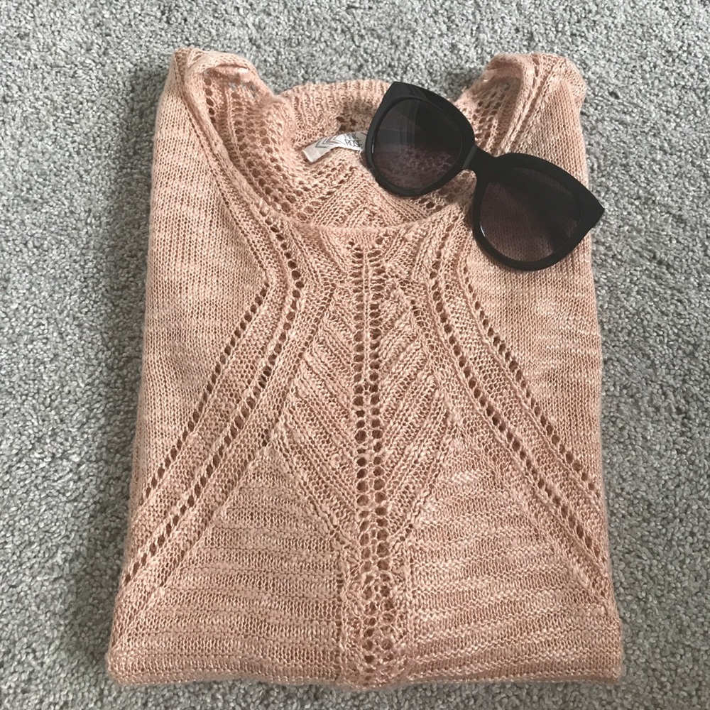 Peach knit sweater