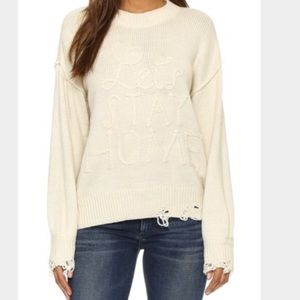 Wildfox Sweater size small "Lets stay home"