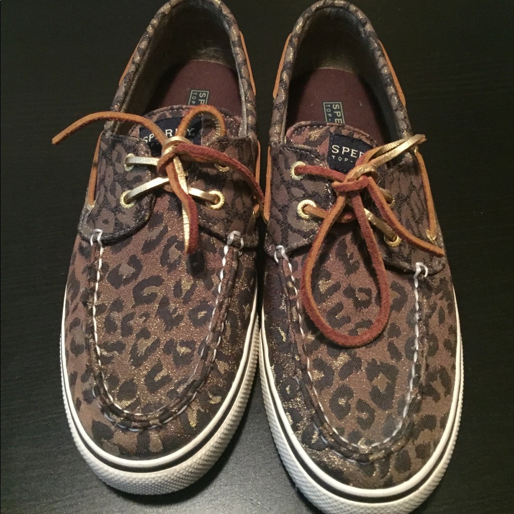 Glittery Leopard Boat Shoes