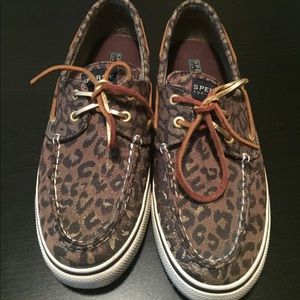 Glittery Leopard Boat Shoes