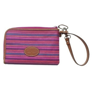 Key-per Striped Wristlet