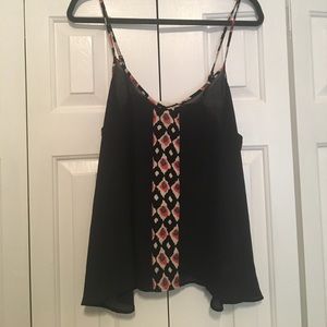 Black boho tank