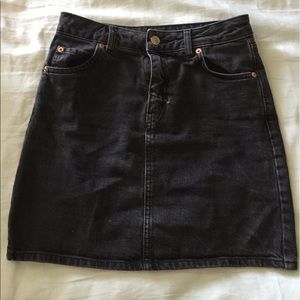 Topshop black moto skirt