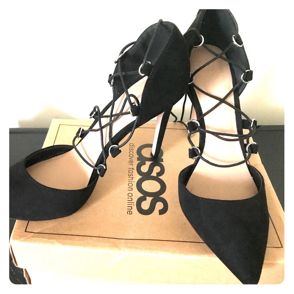 ASOS Black Strappy Heels