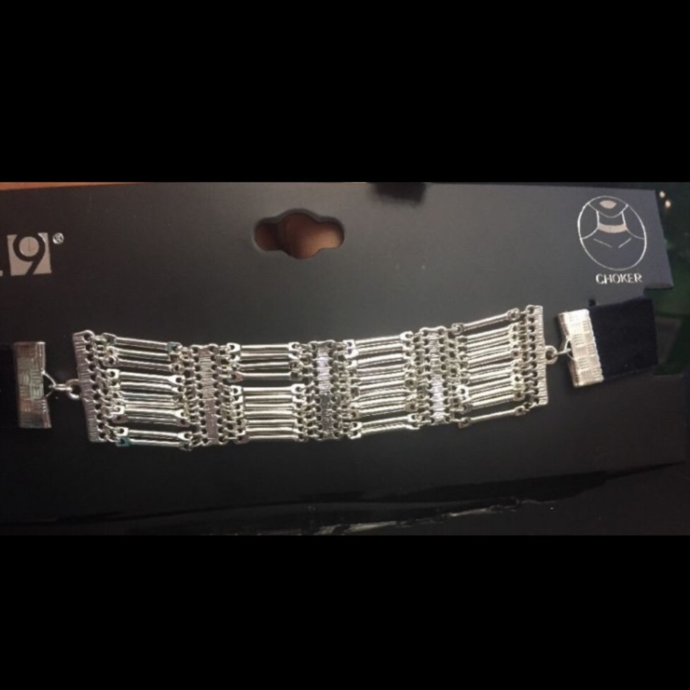 🌸New🌸 Apt 9 Silver Tone Bar Link Choker Necklace