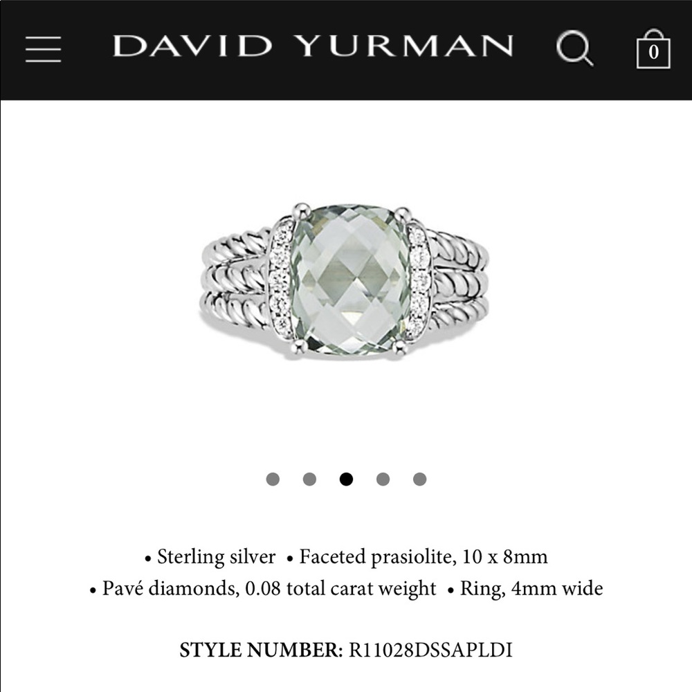 🔥SALE David Yurman Prasiolite Petite Wheaton Ring - Picture 7 of 7