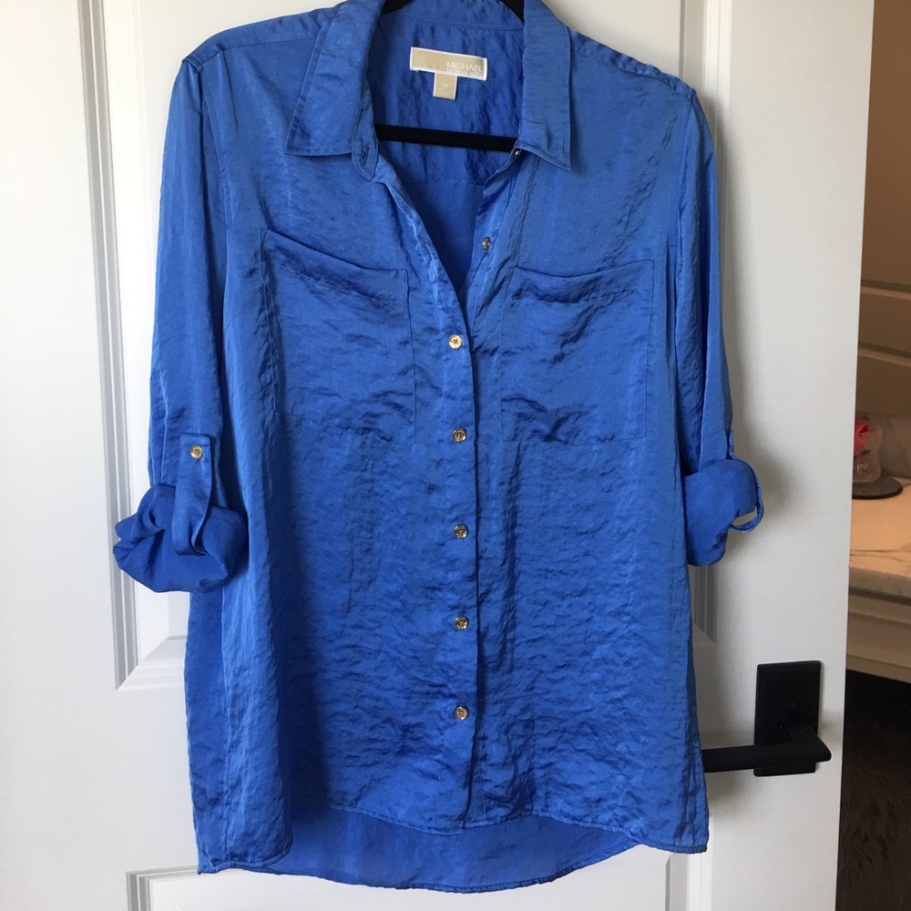 Blue silk Michael Kors blouse