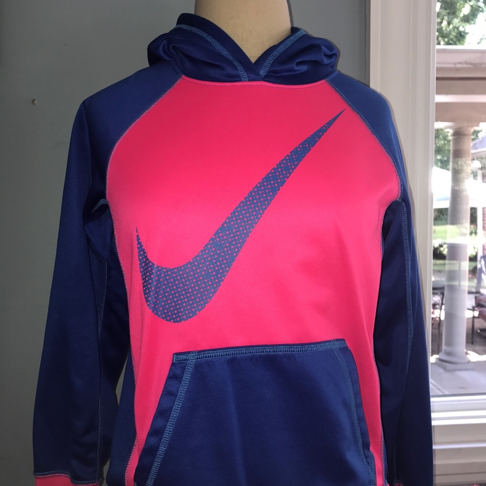 Pink and Blue Nike Sweatshirt