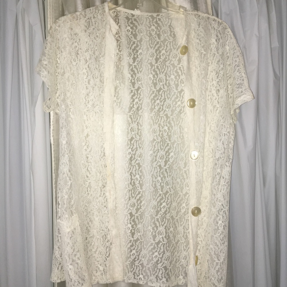 lace top or throw over blouse