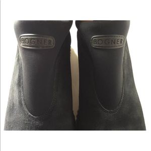 Bogner Black ankle suede slip on winter Boots