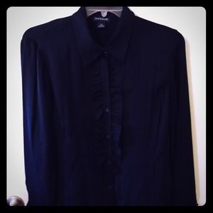 Ann Taylor Silk Ruffle Blouse