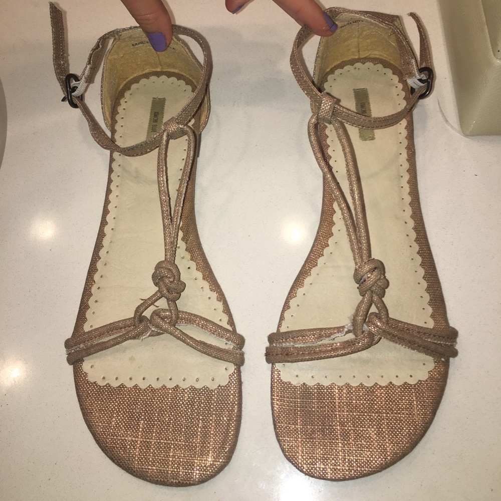 Urban tie gold sandals