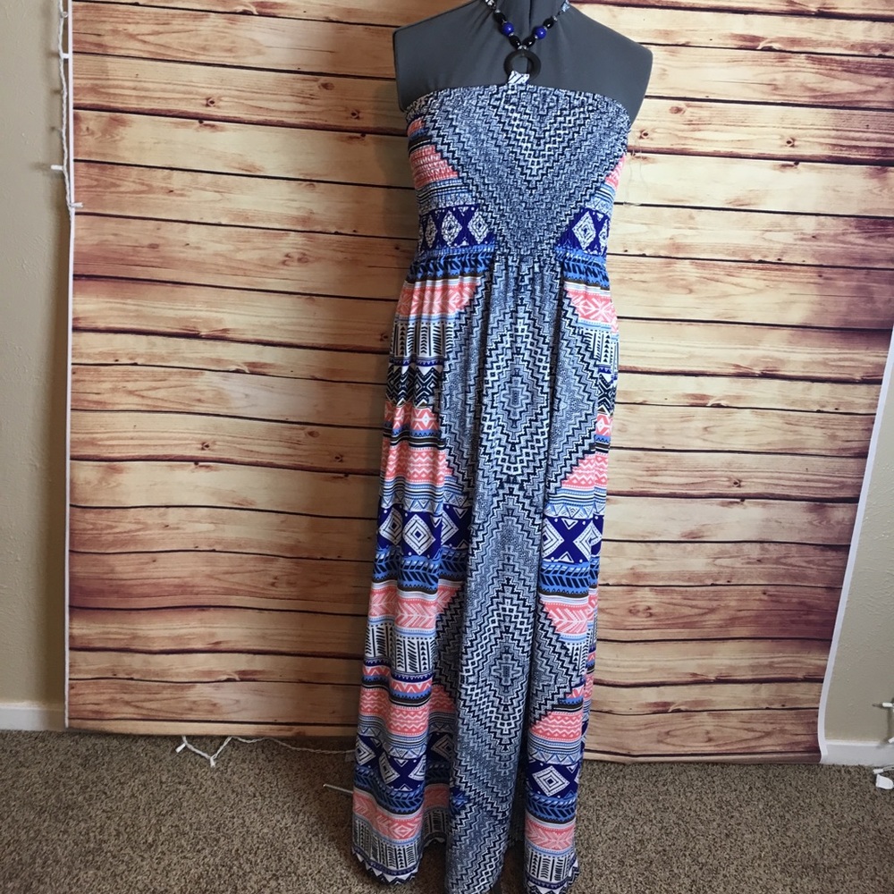 NWT Blue Mixture Maxi