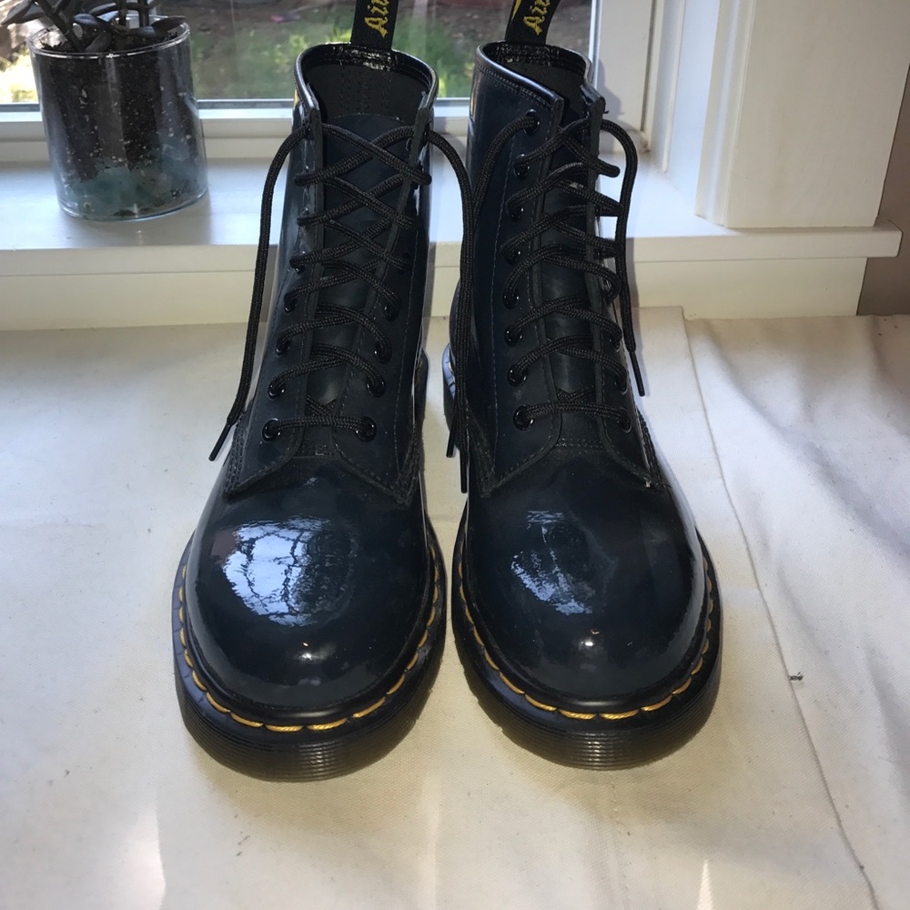 Navy blue patent Dr. Marten 1460 originals