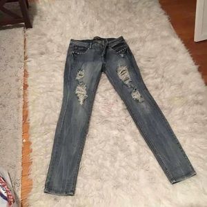 Ripped & Studded Skinny Jeans Size 29
