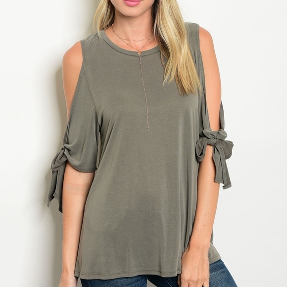 BOGO FREE Cold Shoulder Top - Picture 2 of 3