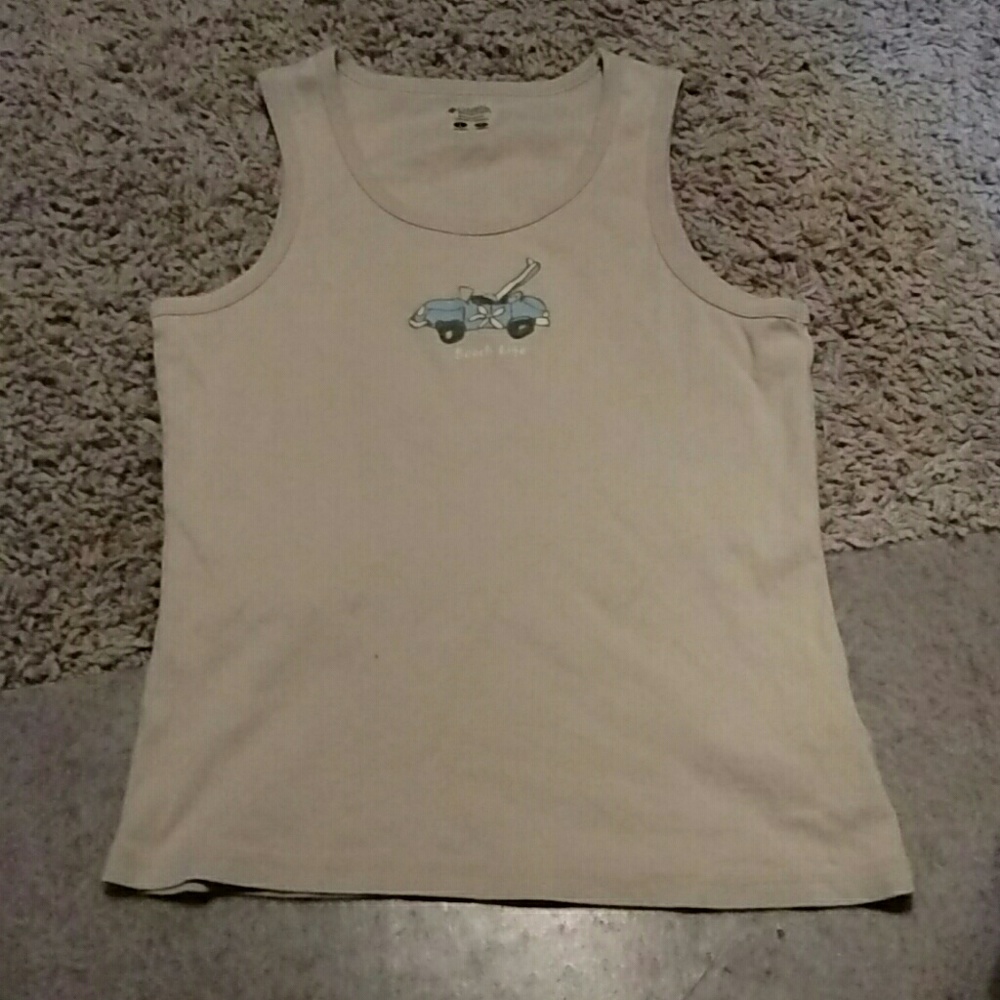Columbia Sleeveless Tank (Beach Life) sz LG Tan