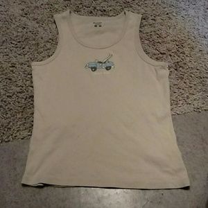 Columbia Sleeveless Tank (Beach Life) sz LG Tan