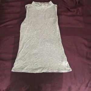 Grey high neckline tank