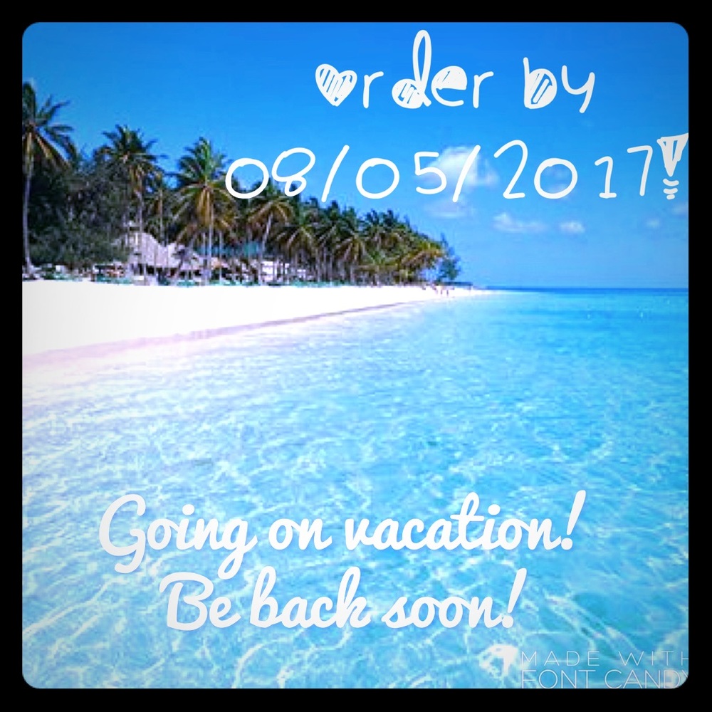Going on vacay! Closet closing soon!