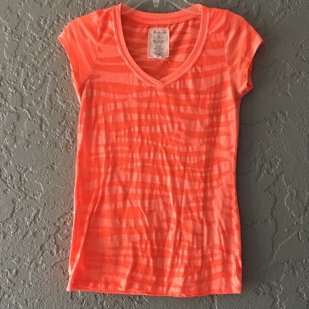 Orange Zebra Print Shirt