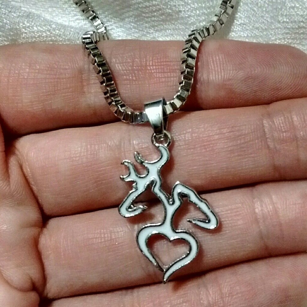 Browning Deer White Love Necklace