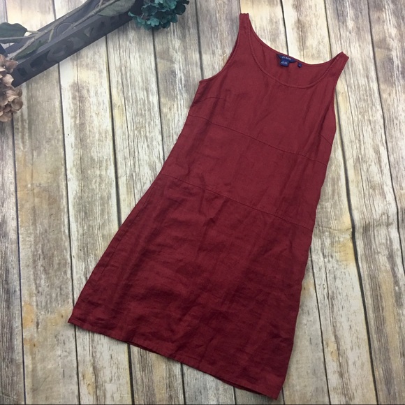 J. Crew Dresses & Skirts - 🎈 J.Crew Wine Color Linen Sleeveless Dress