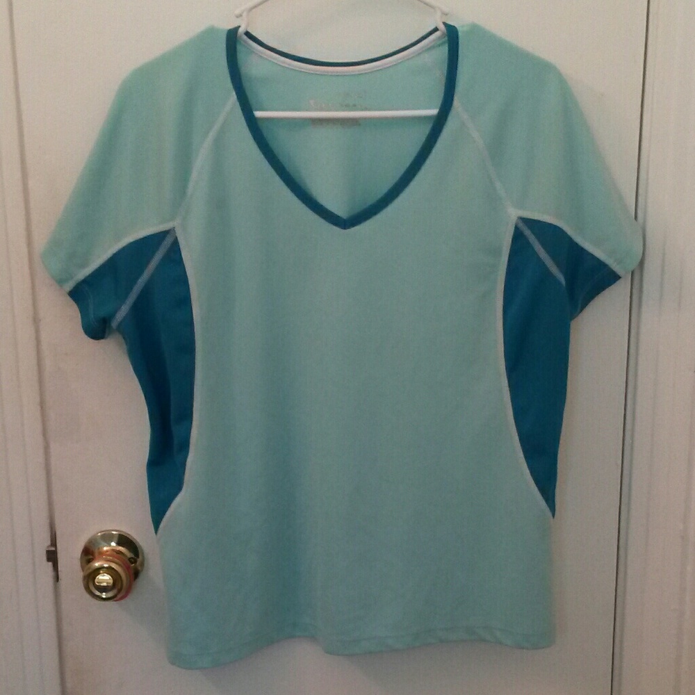 Blue Work Out Exercise Top