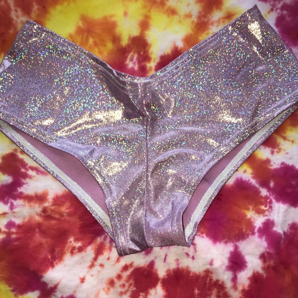 Lilac Cheeky Booty Shorts