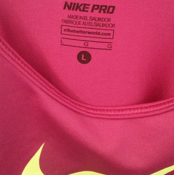Nike Pro Pink Racerback Tank - Picture 3 of 3