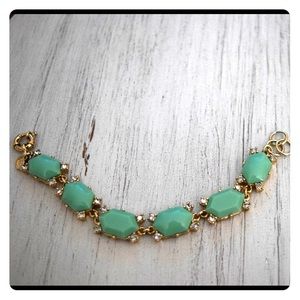 J. Crew Emerald Shaped Green Bracelet