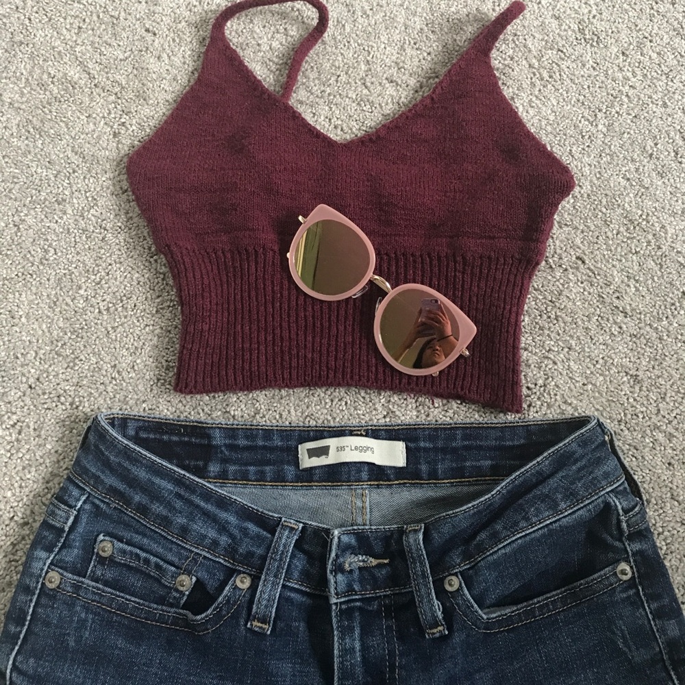 Knit crop top