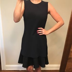 Theory “Raola” Sleeveless Ruffle Dress